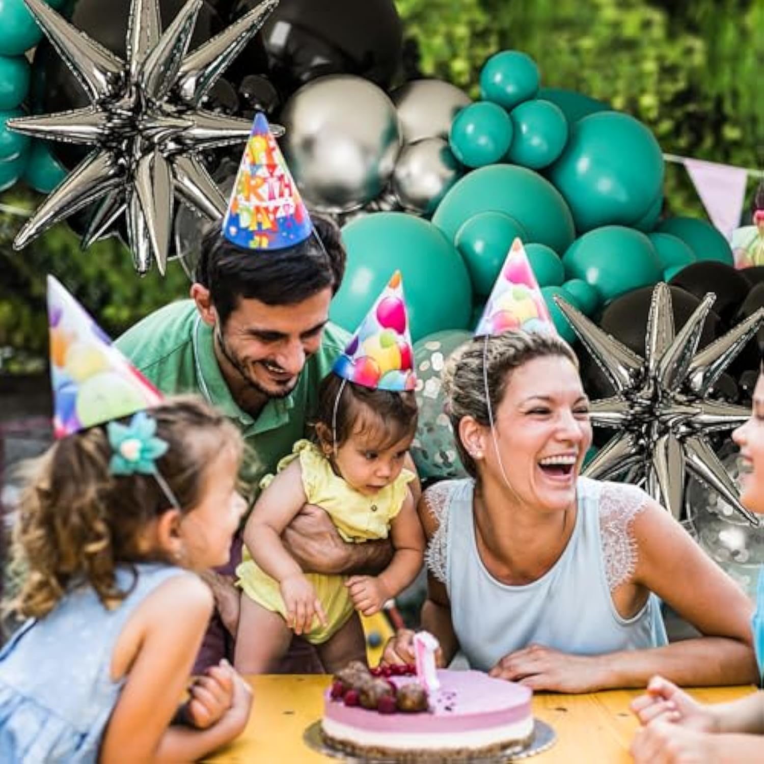 Teal Balloon Garland Arch Kit,127Pcs Teal Blue Black And Silver Balloon For Gender Reveal Birthday Wedding Baby Shower Graduation Party Decorations