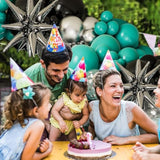 Teal Balloon Garland Arch Kit,127Pcs Teal Blue Black And Silver Balloon For Gender Reveal Birthday Wedding Baby Shower Graduation Party Decorations