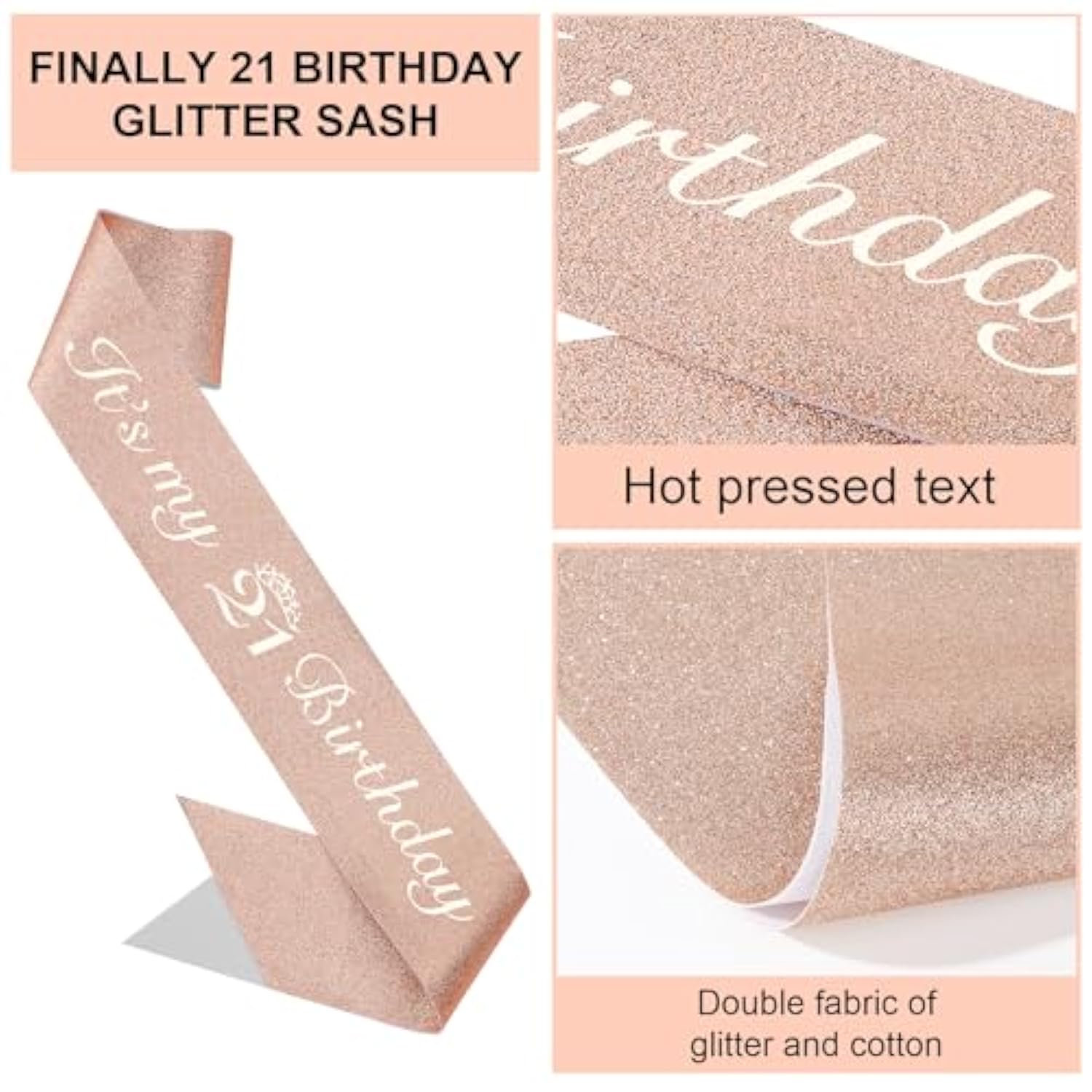 21St Birthday Decorations For Her - 21St Birthday Sash And Crown Kit For Girls Decorations 21St Tiara Party Favors