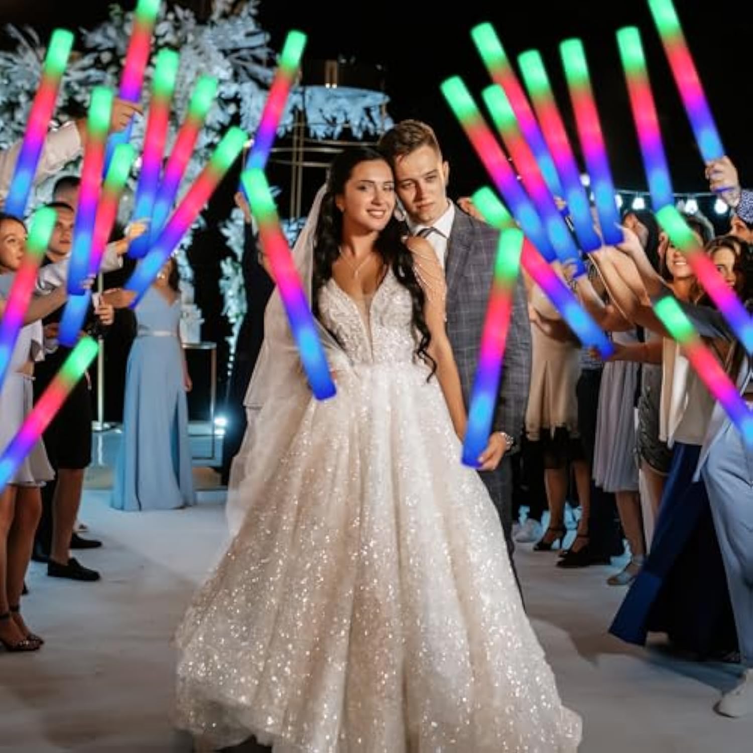 230 Pack LED Foam Glow Sticks: 3 Flash Modes for Parties, Weddings & Events