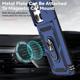 Smky For Moto G Stylus 5G 2025 Case,With Screen Protectors And Camera Cover,16Ft.Drop Tested Cover With Magnetic Kickstand Protective Case For Moto G Stylus 5G 2025, Blue