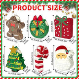 6 Pcs Mini Christmas Piñata Gingerbread Man Snowman Piñata