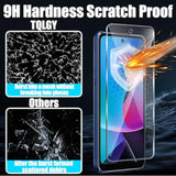 3 Pack Screen Protector For Motorola Moto G Play (2023) With 3 Pack Camera Lens Protector, Tempered Glass Film, 9H Hardness, Hd Clear, Bubble Free, Anti-Scratch, Easy Installation