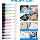 Super Squiggles Outline Markers Set, 12 Colors Shimmer Marker Set, Double Line Markers Outline Pens Metallic Markers Pens For Christmas Card Writing, Birthday Greeting, Painting, Diy Art Crafts