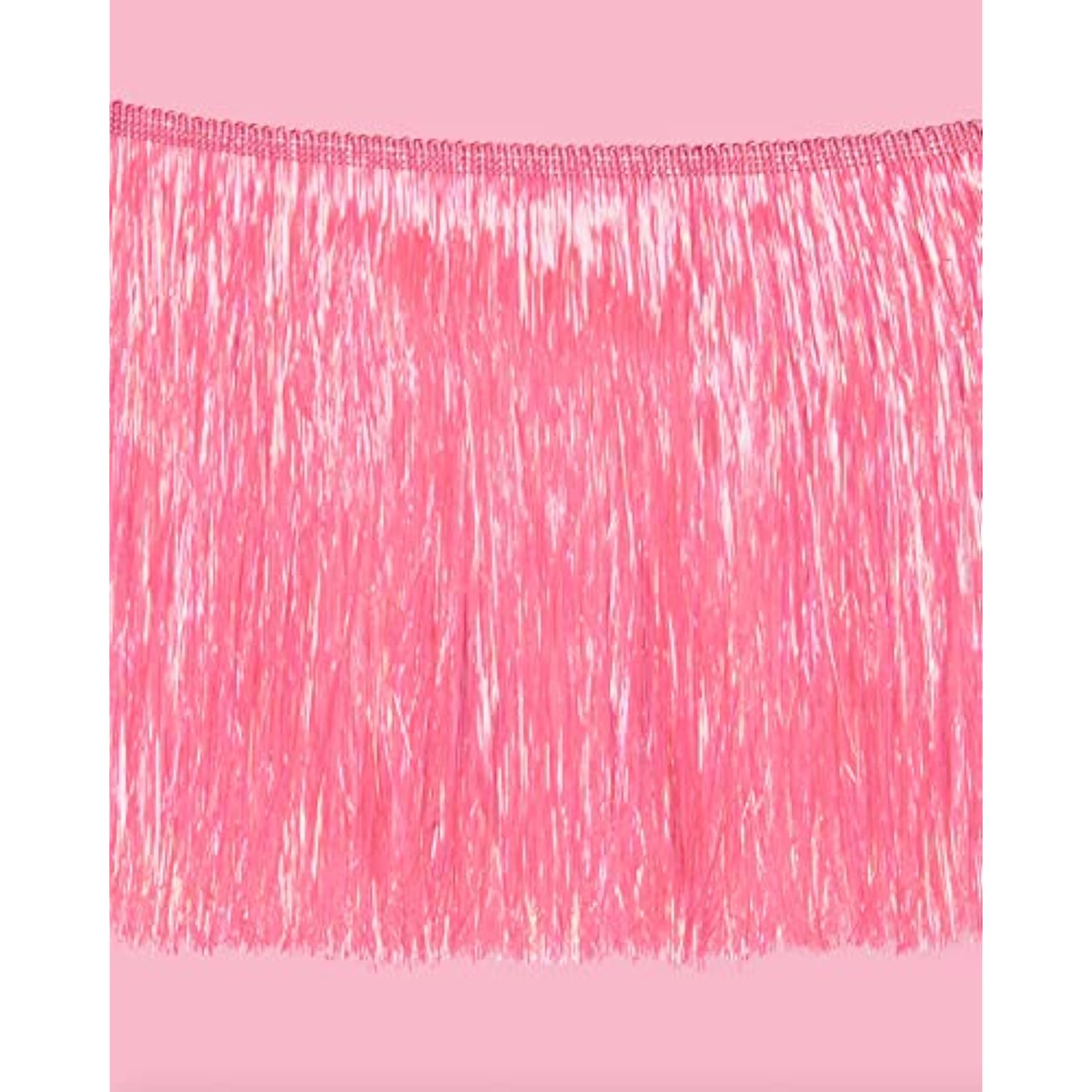 Pink Iridescent Fringe Banner 5Ft Bachelorette Birthday 21St HBD Photo Booth Decor