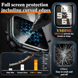 2 Pack For Watch Screen Protector 44Mm Se 2Nd/Se/Series 6 5 4, Titanium Bumper With Tempered Glass, [Upgrade Zero Bubble] Waterproof Full Cover Film For Iwatch Accessories, Black
