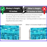 Thick 10 Feet By 15 Inch Turquoise Foil Fringe Garland - Pack Of 3 | Shiny Metallic Tinsel Banner For Parade Floats, Bridal Shower, Wedding, Birthday, Christmas | Wall Hanging Drapes (3)