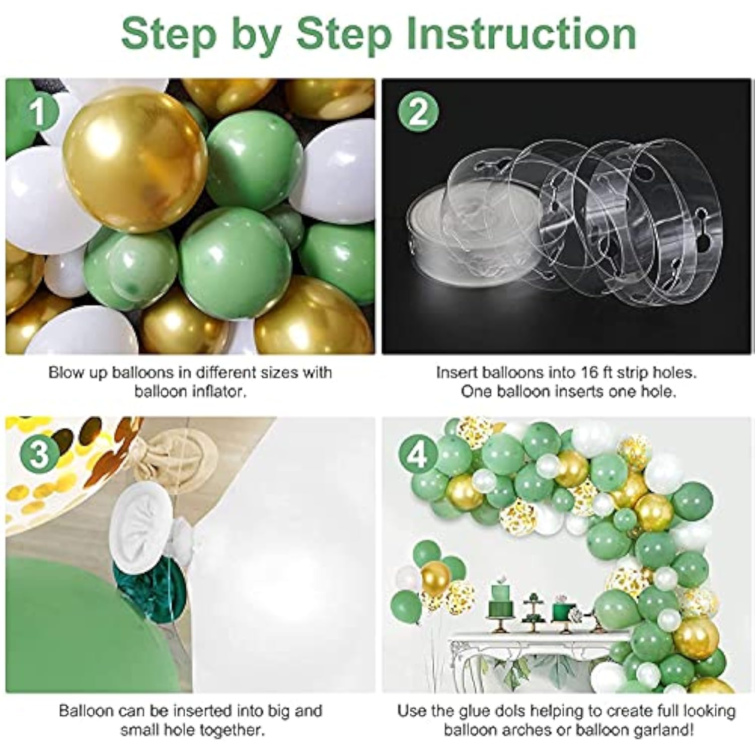 Balloon Arch Kit 139Pcs Balloon Garland Kit Latex Balloons (Olive Green)