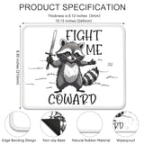 Fight Me Coward Mouse Pad For Desk, Funny Raccoon Gifts For Men Women, Sarcastic Mousepad Gifts For Coworkers Colleagues Friend, Christmas Halloween Birthday Office Gifts For Raccoon Lover
