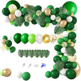 Jungle Balloon Garland Kit: Green, Gold & Dino Safari Party Decor