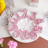 Birthday Number Candles,Pink Crown Birthday Candles For Cake,Glitter Number 7 Candle Cake Topper With Sequins For Girls,Women, Anniversary Celebrations Supplies (Pink 7)