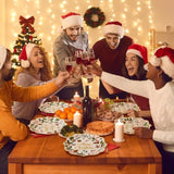 100 Pcs Merry Christmas Paper Plates Scalloped Edge 9 Inches Disposable Berry Holly Decorative Dinner Dessert Paper Plates For Winter Holiday Dinner Birthday Xmas Party Supplies