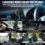 Magsafe Car Mount Charger | Magnetic Phone Charger For Car | 3 Mounts | Max Stability | 360° Rotation | Compatible With Magsafe Phone Case | Fits Iphone 16/15/14/13/12