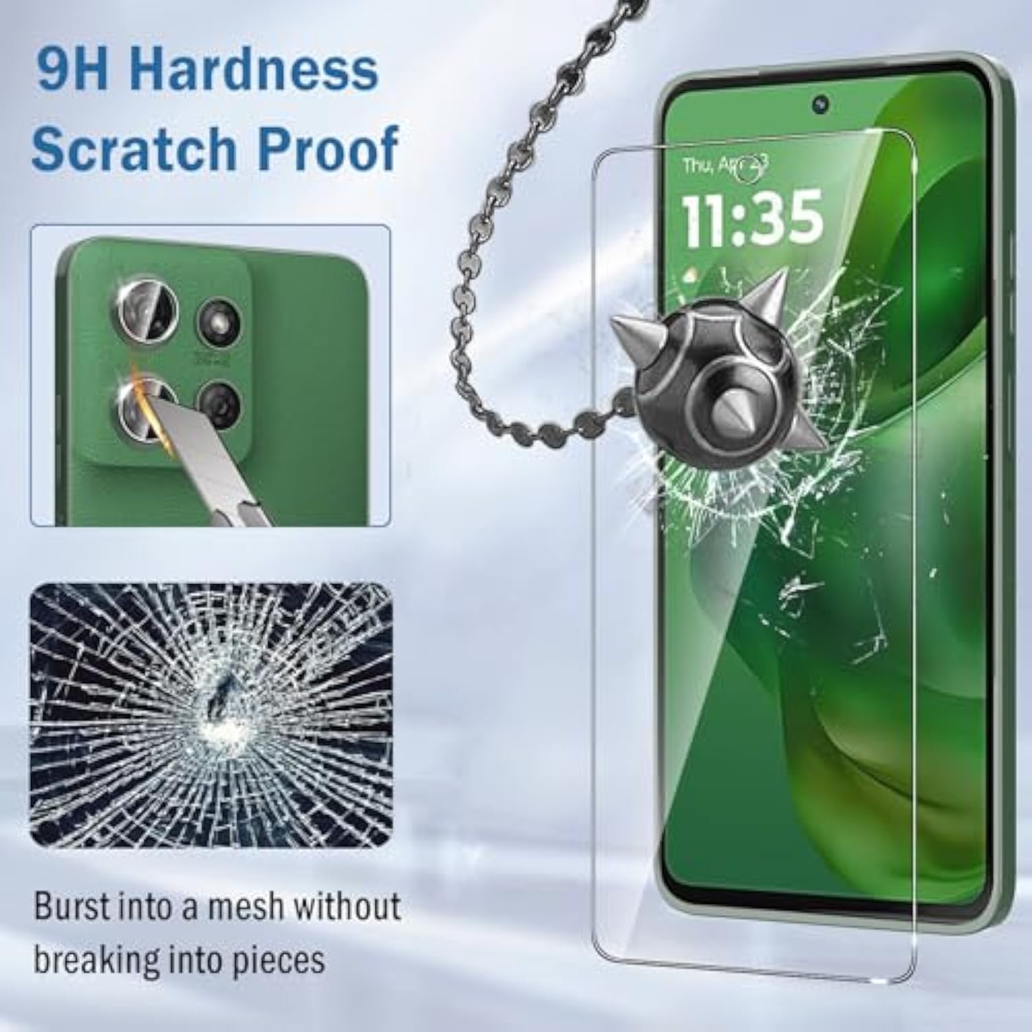 2+2 Pack For Moto G Power 2025 Screen Protector With Camera Lens Protector,Full Coverage 9H Tempered Glass Film,Hd Clear Scratch Resistant,Bubble-Free For Moto G Power 5G 2025 Screen Protector