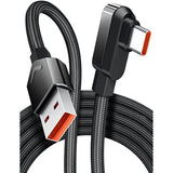 Usb C Cable 6 Ft For Xiaomi 120W Hypercharge Turbo Fast Charging,6A Type C Cable Right Angle Nylon Braided Usb-C To Usb A Charger For Xiaomi Pad 5 12 Pro 12S Ultra 11T Pro 11 Lite Ne,Redmi Note 11 Pro