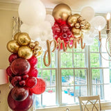 66 Pack 12 Inch Burgundy Maroon Latex Balloons for Fall Party Birthday Wedding Decor