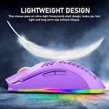 Wired Lightweight Gaming Mouse,6 Rgb Backlit Mouse With 7 Buttons Programmable Driver,6400Dpi Computer Mouse