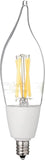 40W BA11 Tunable White Filament LED Smart Candle Bulb E12 Matter Compatible 1 Pack
