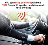 Bluetooth Handsfree Speakerphone for Cell Phone, Wireless Car Kit Music Player Adapter with Back-Clip Portable Bluetooth Speaker for