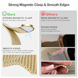Mesh Metal Loop Stainless Steel Apple Watch Band Magnetic Clasp 38-42mm