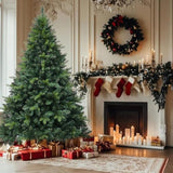 6Ft Artificial Christmas Tree, 1152 Realistic Branch Tips, Easy Assembly Hinged Design, Includes Base