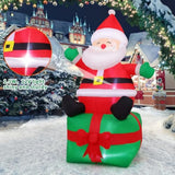7 Ft Christmas Inflatables Outdoor Decorations, Santa Blow Up Inflatable With Built-In Leds For Christmas Indoor Outdoor
