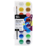 Aquarelle Set - 16 Brilliant Colours - High Pigment - Includes Paint Brush - Ideal For Watercolour