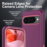 Google Pixel 10 3 in 1 Heavy Duty Shockproof Case with Tempered Glass Screen Protector and Camera Lens Protector