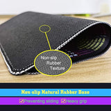 Mouse Pad With Stitched Edge, Computer Mouse Pad With Nonslip Rubber Base, Mouse Pads For Computers Laptop Mouse 9.6X7.9X0.1 Inch, (2025 Calendar Black)