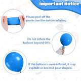 Blue And Black Balloons,12 Inch Dark Blue And Silver Black Pearl Light Blue Balloons For Kids Boys Birthday Party Decorations Baby Shower Graduations Celebrations Backdrop Supplies