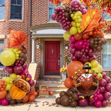 Fall Balloon Arch Kit: Thanksgiving Turkey & Maple Leaf Decor