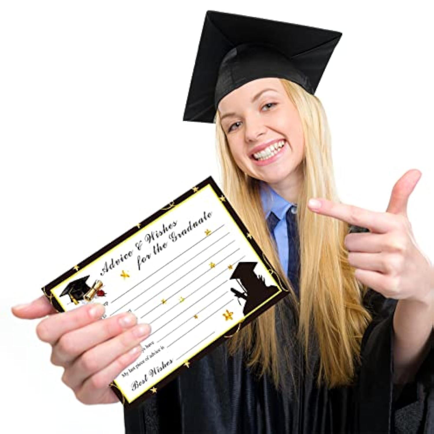 Graduation Advice Cards - 50-Pack Graduate Party Supplies 2026 Advice For The Graduate Graduation Decorations Party Favors Table Games Personalized Graduations Cards