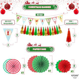 Christmas Decorations Set - 10 Feet | Christmas Banner Garland | Latex Balloons For Party Decorations