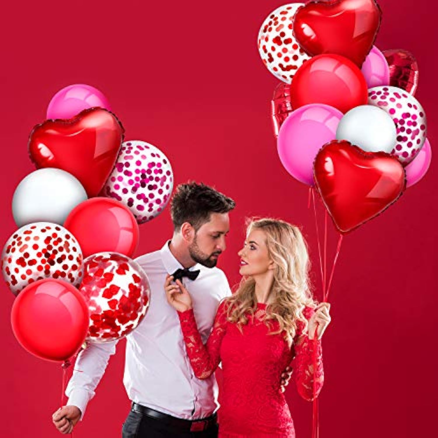 145 Pieces Valentine'S Day Balloon Garland Arch Kit Include Red Pink W