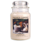 Coconut Vanilla Large Glass Apothecary Jar Scented Candle, 21.25 Oz, White