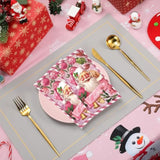 100 Pcs Christmas Paper Napkins Pink Christmas Napkins Christmas Disposable Napkins Santa Claus Napkins Merry Christmas Disposable Hand Towels For Bathroom Xmas Birthday Party Holiday Supplies