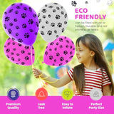 30Pcs Sky Paw Print Patrol Balloons 12" Pink Purple White Birthday Party Set