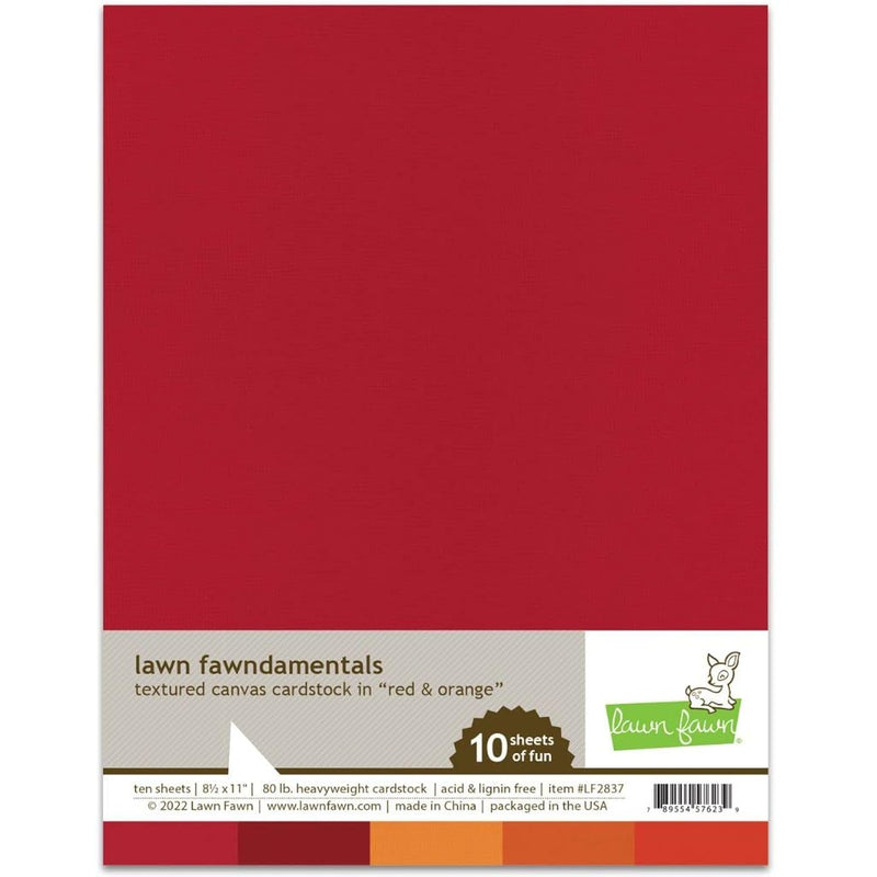 Lf2837 Textured Canvas Cardstock - Red And Orange