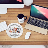 Funny Dog Round Mouse Pad?I Work Hard So My Dog Can Have A Better Life Mouse Pad?8.7 Inch Stitched Edge Non-Slip Rubber Base?Home Office Decor Accessories,For Coworker Friend Leader Boss Work Gifts