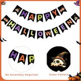 Halloween Pumpkin Banner: Colorful Paper Party Garland