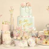 64 Pcs Acrylic Cake Alphabet Numbers Topper, Mirror Number 0-9 And Alphabet A-Z Personalized Cake Picks Decor Anniversary Wedding Baby Shower Party Supplies(Gold)