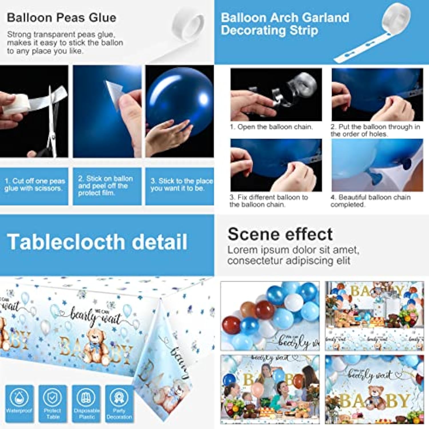 67 Pieces Bear Baby Shower Decorations Bearly Wait Bear Baby Shower Ta