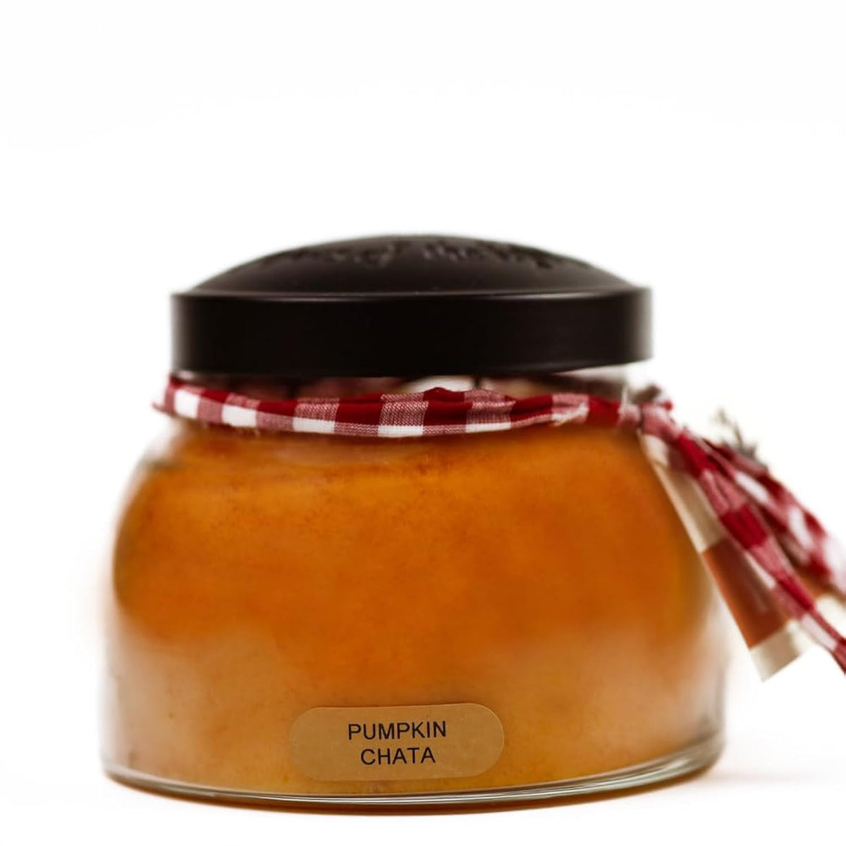 A Cheerful Giver - Pumpkin Chata Mama Scented Glass Jar Candle (22oz) with Lid & True to Life Fragrance Made in USA