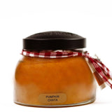 A Cheerful Giver - Pumpkin Chata Mama Scented Glass Jar Candle (22oz) with Lid & True to Life Fragrance Made in USA