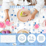 3 Pcs One Silly Goose Birthday Decor Tablecloth Waterproof Plastic Table Covers Goose Decor For Birthday Party Baby Shower 54X108 Inch (Blue)