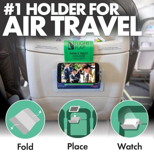 Airplane Phone Holder, Flexible Cell Phone Holder, Folding Cellphone Stand for Desk, Bed, Office, Treadmill - Airplane Gadgets for Long Travel