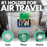 Airplane Phone Holder, Flexible Cell Phone Holder, Folding Cellphone Stand for Desk, Bed, Office, Treadmill - Airplane Gadgets for Long Travel