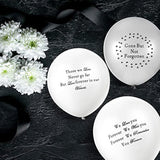 60 Memorial Balloons – White & Silver Remembrance Balloons for Funerals, Celebration of Life