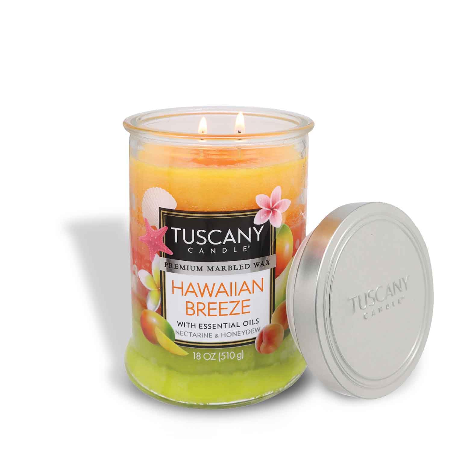 Tuscany Candle Hawaiian Breeze Long-Lasting Scented Jar Candle, 18 oz
