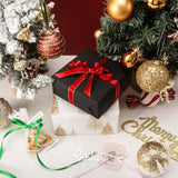 Red Satin Ribbon With Gold Edge,Double Faced Satin 3/8 Inch X Continuo